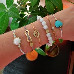 Infinity • Heart • Earth ♡ 6 piece bracelet set